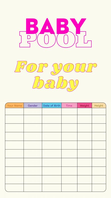 Baby Pool Templates Printable - Baby Parents Tips